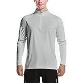 DAYOUNG Mens Zip Pullover UPF 50+ Sun Protection Long Sleeve Hiking Fishing Outdoors Performance T-Shirt