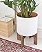 Mid Century Wood Plant Stand Indoor - Adjustable for pots up to 10 Inches - Pedestal Century Modern Plant Stool - Wooden Flower Planter Holder Corner Floor Living Room Bedroom - POT NOT INCLUDED