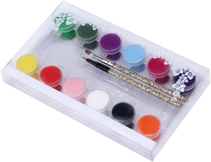 Alonea 1 SET 12 Colors Painting Acrylic 3D Nail Art Paint Tube Draw Nail Art Tip UV Ge