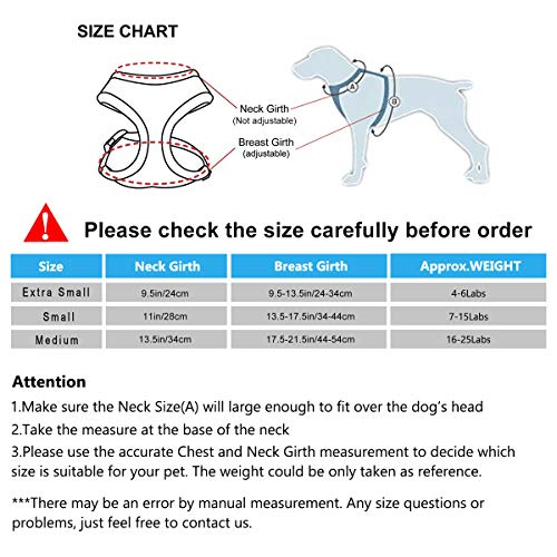 image for INVENHO Mesh Harness with Padded Vest for Puppy and Cats No Choke Desi