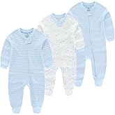 Kiddiezoom Baby Cotton Footed One-Piece Romper Multiple color combinations Jumpsuit Set For Newborn baby Pajamas