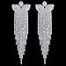 Butterfly Tassels Dangle Wedding Earrings for Women or Bridesmaids Bling Earring, Austrain Crystal Earrings For Girl or Bride M&M Jewelry minmin