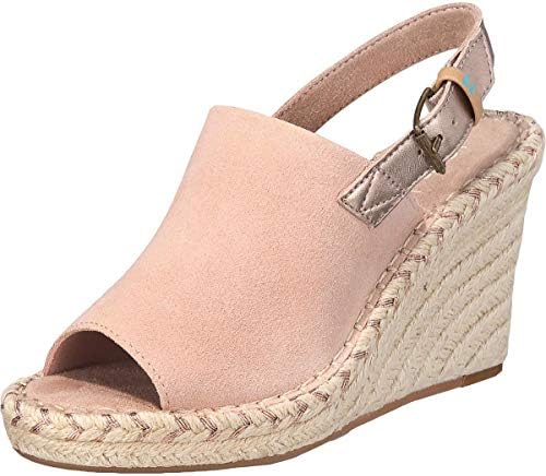 natural shimmer canvas suede women's monica mule wedges