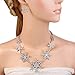 EVER FAITH Silver-Tone Snowflake Austrian Crystal Bridal Necklace Earrings Set