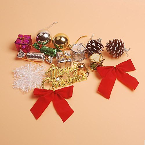 Juenana Set of 16pcs Small package of Christmas Decoration Xmas Gift Tree Ornament