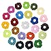 24 Pack Candy Color Cloth Scrunchies Women Elastic Hair Ties