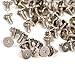 RUBYCA 12MM 100 Sets Metal Tree Spikes and Studs Metallic Screw-Back for DIY Punk Leather-Craft Pink