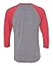 Next Level Unisex Triblend 3/4-Sleeve Raglan L VIN RED/ PR HTHR