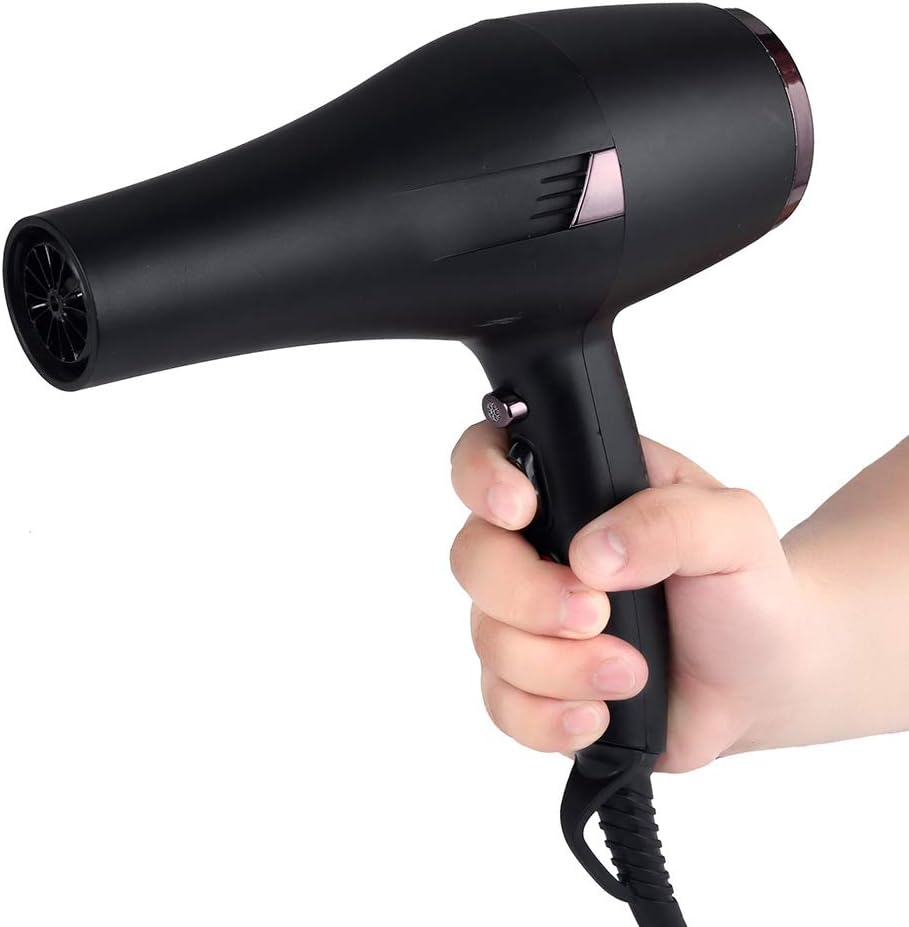Hair Dryer Professional Salon Negative Ionic Hair Blow Dryer 2000W Fast DryingPlus One Nozzle And One Diffuser