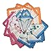 Women's Vintage Inspired Cotton Handkerchiefs 12 Pack (Whites with Flowers)
