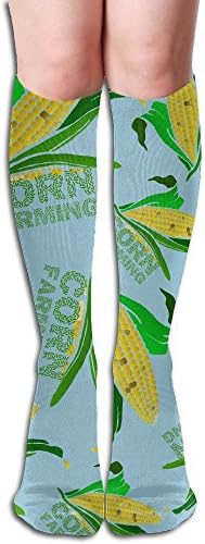 Corn Farming Womens Knee Leg Leg Warmers Warmer Crochet Socks High Socks