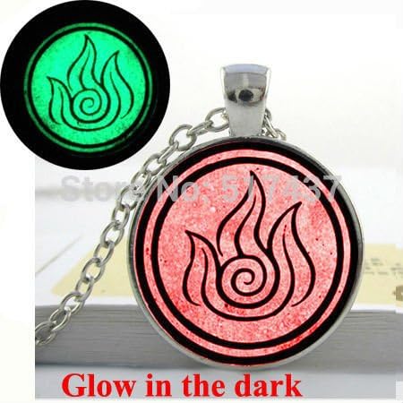 Pretty Lee Glow In The Dark Necklace Pendant Avatar The Last Airbender - Fire Nation Necklace Glowing Jewelry