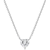 EAMTI 925 Sterling Silver Necklace for Women Cubic Zirconia Circle CZ Pendant Necklace Dainty Minimalist Jewelry Gifts for Women Extenders with Lobster Clasp Gifts for Women Anniversary Day