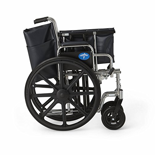 Medline MDS806900 Excel ExtraWide Bariatric Wheelchair, 24" Wide Seat