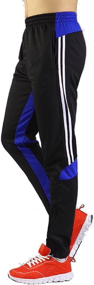 Sport Pants, Men Athlete Sports Jogger Training Track Fitness Casual Pants Trousers with Zippered Pockets