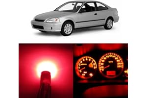 WLJH Red Dash Instrument Speedometer Cluster Gauge Led Light Kit Fits 1992-2000 Honda Civic EG EX EK EJ SRS DX LX SI HX Civic