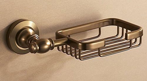 Yannlii Antique Brass Space Aluminum Soap Holders Retangle Wall Mount Bathroom Shower Toilet Soap Holder Saver Basket Bathroom Accessory High Quality