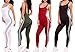 CRF Women Sexy Backless Sleeveless One Pieces Outfits Sets Bodycon Bandage Long Pants Jumpsuit (Small, wine red)
