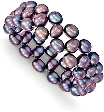 Fresh Water Black Rice Pearl Stretch Bracelet