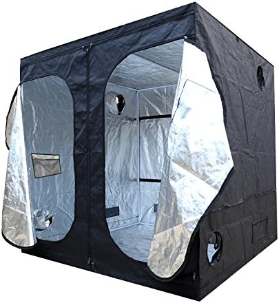 Ipomelo Garden Tent 80"x80"x80" 600D Mylar Hydroponic Grow Tent with Obeservation Window w/ Tools bag and Floor Tray for Indoor Plant Growing