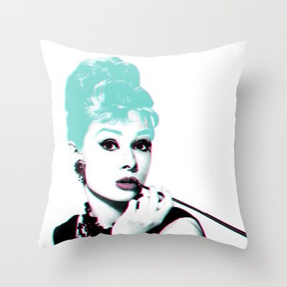 Autumn Coming Audrey Hepburn Throw Pillow By Nuk_For Your Home