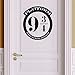 Platform 9 3/4 Version 1 Harry Potter Decor - Wall Decal Vinyl Sticker W20 12'x11' (Message for Color)