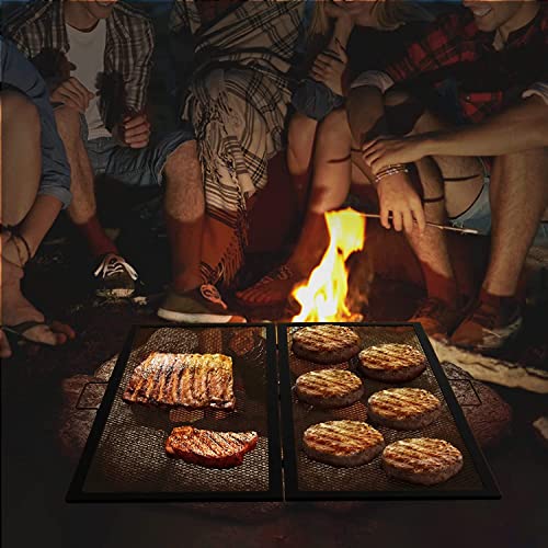 VEVOR XMarks Fire Pit Cooking Grill Grate, Foldable Rectangle Heavy