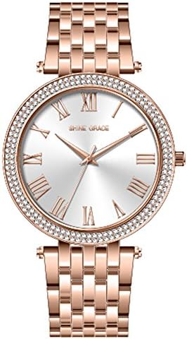 SHINE GRACE Rose gold Silver Women's men's Fashion 39mm Watch SG0008