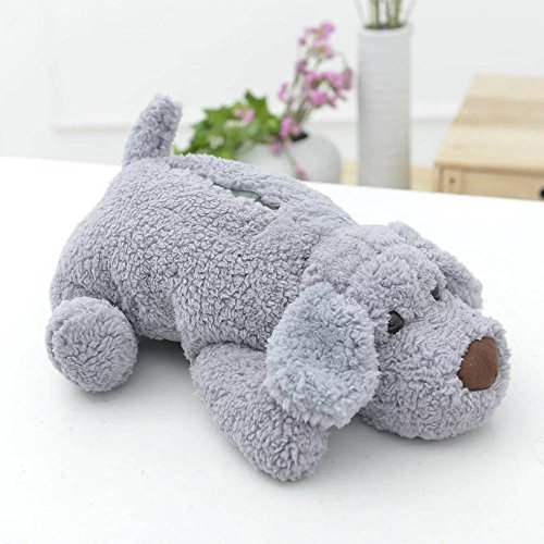 Tissue Box Cover Super Soft Plush Teddy Dog Tissue Box Holder Facial Tissue Box Holder for Bathroom Vanity/Countertop/Bedroom Dresser/Night Stand/Desk/Table (Gray) - Thumbnail 3