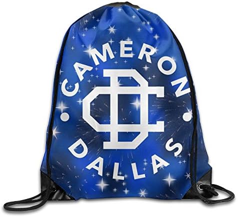 GOOOET Kid's Cameron Dallas Logo Drawstring Backpack School Backpack White
