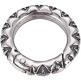 CHGCRAFT 1Pc Stainless Steel Spring Gate Ring O Ring Antique Silver Color Clasp Ring Shaped Charms Circle Connector for DIY Key Ring Making 18x3.5mm