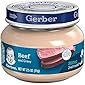 Gerber Purees 2nd Foods 2.5 Jars Pack of 10, Beef & Gravy, 25 Ounce
