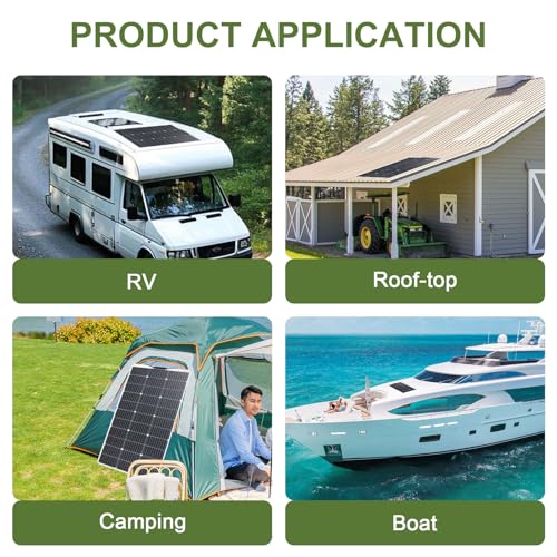 100W Solar Panel 18V Flexible Monocrystalline Solar Module Lightweight for External Charging Top of the Range for Car