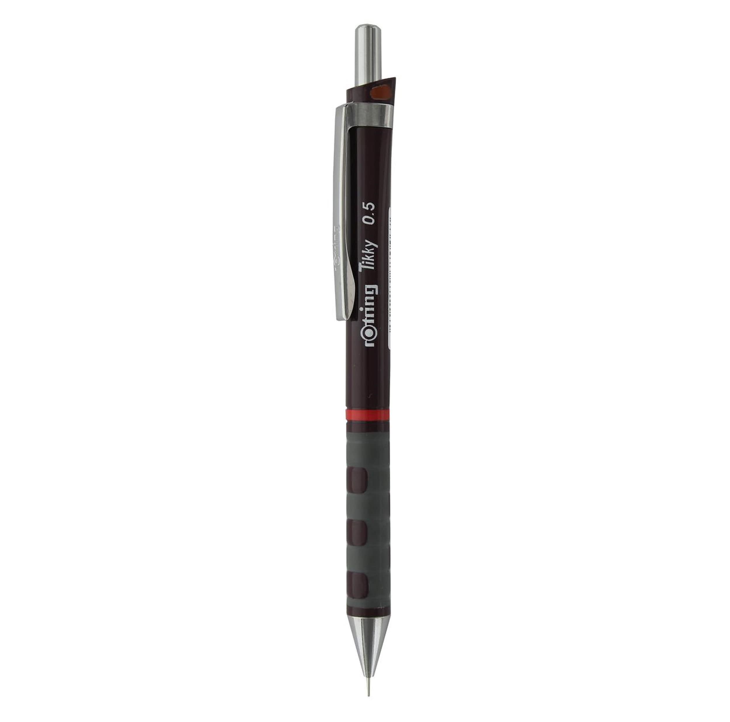 Rotring 1904691 Tikky Colour-Coded Mechanical Pencil - Burgundy Barrel - 0.50 mm