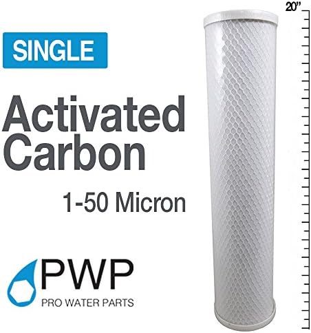 4.5 x 20 In Activated Carbon Water Filter Whole House RO CTO 50 Micron