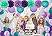 Mermaid Party Decorations/Frozen Party 30pcs Teal Lavender Purple Pom Pom Tissue Flowers Paper Lanterns with Party Balloons Kit for Under The Sea Party Baby Shower Birthday Party Decorations