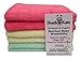 Bamboo Baby Washcloths 6-Pack Set Organic Soft Large Durable Absorbent Wipes
