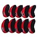 10pc Neoprene Golf Iron Club See Through Window Head Cover Protection Case Set (Red) - for Taylormade, Nike, Callaway, etc.