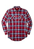 Kingsize Men's Big & Tall Double-Brushed Plaid Flannel Shirt