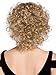 GNIMEGIL Three Color Short Curly Wigs for Black Women Synthetic Hair Brown Ombre to Blonde Afro Kinky Curly Wig Hairstyle Look Same with Human Hair Cosplay Costume Party Wig
