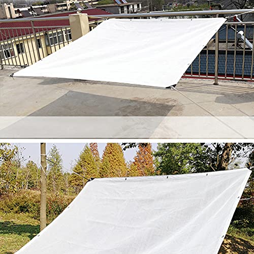 HYHMJ-Sonnenschutz Netz Nachhaltige Nutzung Sonnensegel Sonnenschutz Verschleißfest Antialterung Schattiernetz Kann Verwendet Werden Für Garten Glashaus UV-Beständig Onnensegel,Weiß,6.8x13m – Bild 7