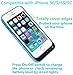 Sykiila 4200 mAh Iphone SE 5 5S 5C Battery Case Universal Rechargeable Backup Portable Charger External Power Case Pack for Iphone SE 5 5S 5C with Kickstand Holder Support Blue
