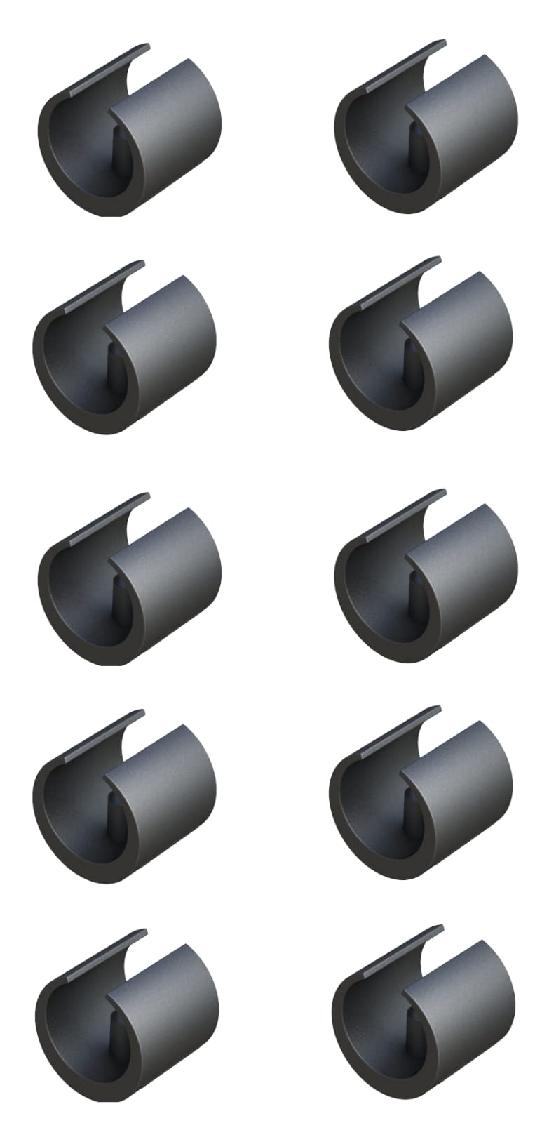 cyclingcolors 10x Clamping Shell Gliders Chair Leg Caps Foot Plugs Furniture Gliders Round Tubes Chair Furniture Feet Plastic (D1: 16-18 mm)