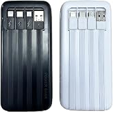 Wbear Portable Charger 2PACK 10000mAh Power Bank with Built in Cables