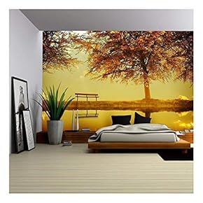 Golden Planet - Removable Wall Mural | Self-Adhesive Large Wallpaper - 66x96 inches