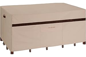 PATIOASIS Patio Table and Chair Cover Rectangle 75''w x 46''d x 28''h Waterproof Patio Furniture Covers Heavy Duty Outdoor Table Cover