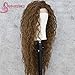 Sapphirewigs Kinky Curly Light Brown Color Women Daily Makeup Heat Resistant Synthetic Lace Front Party Wigs