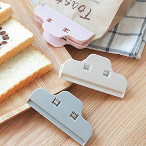 Xigeapg Kitchen Food Storage Bag Sealing Machine Household Clothespin Plastic Sealing Clip Snack Sealing Pocket Holder Pink - Thumbnail 4