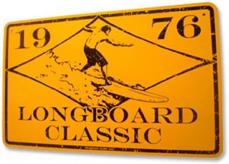 Seaweed Surf 12 Inch x 18 inch 1976 Longboard Classic Decorative Aluminum Sign