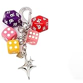 SORGERLY 8 Ball Dice Charm Keychain - Cute Bag Purse Handbag Accessories - Y2K Aesthetic Key Chain for Women Men